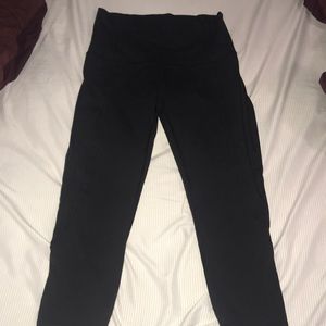 Lululemon crop leggings with little cut outs